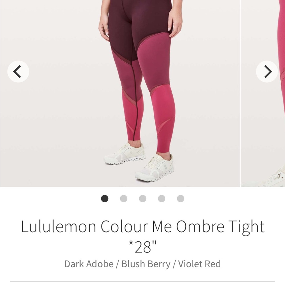 lululemon athletica Colour Me Ombre Tight - Dark Adobe, Blush Berry, Violet Red